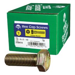 HILLMAN 7/8-9 in. D X 2-1/2 in. L Heat Treated Steel Hex Head Cap Screw 1 pk