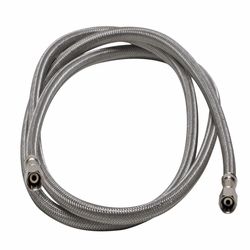 Fluidmaster 1/4 in. Compression X 1/4 in. D Compression 120 in. Stainless Steel Ice Maker Supply Lin