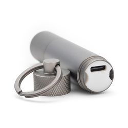 Kikkerland 55 lm Gray LED Rechargeable Flashlight With Key Ring