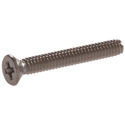 HILLMAN No. 10-24 Ga. X 1-1/2 in. L Phillips Flat Head Stainless Steel Machine Screws 100 pk