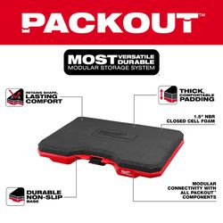 Milwaukee Packout 18 in. L X 14 in. W Rubber Kneeling Pad Black