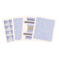 KAF Home Multi Color Cotton Broken Stripe Kitchen Towel 4 pk