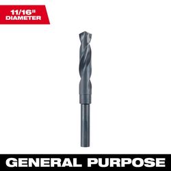 Milwaukee Thunderbolt 11/16 in. X 6 in. L Black Oxide Drill Bit 3-Flat Shank 1 pc