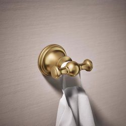 Kohler Facile 2.18 in. H X 2.8 in. W X 2.72 in. L Vibrant Brushed Modern Brass Gold Robe Hook