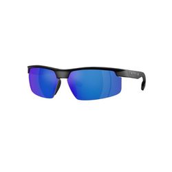 Native Ridge-Runner Crest Sunglasses Men's Matte Black Frame Blue Reflex Lens Polarized Blue Light B