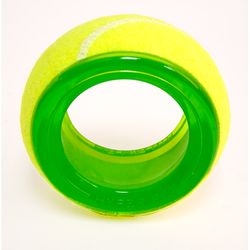Hyper Pet Chewz For Dog Green TPR Tennis Ball Ring Chew Dog Toy 1 pk