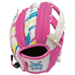 Franklin Air Tech Pink/White PVC Baseball Glove 1 pk