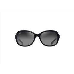 Maui Jim Hiluhilu Sunglasses Women's Shiny Black Frame Neutral Grey Lens Polarized Black