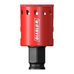 Diablo 1-3/8 in. Diamond Grit 5.52 in. L X 1/4 in. D Hole Saw