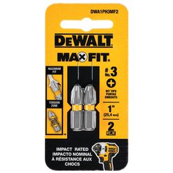 DeWalt Max Fit Phillips #3 X 1 in. L Screwdriver Bit Set Steel 2 pk