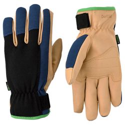 Hestra JOB Unisex Indoor/Outdoor Duratan Flex Work Gloves Black/Blue L 1 pair