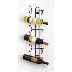Spectrum 27 in. H X 6 in. L Black Steel Wine Rack