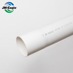JM Eagle 2729 PVC Perforated Sewer and Drain Pipe 4 in. D X 10 ft. L Bell 0 psi