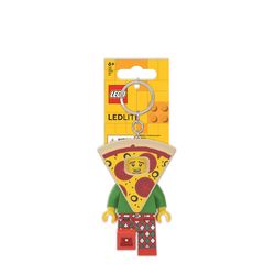 LEGO Minifigures Plastic Multicolored Pizza Guy Keychain w/LED Light