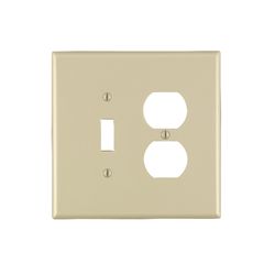 Leviton Ivory 2 gang Thermoset Plastic Duplex/Toggle Wall Plate 1 pk