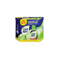 Paper Mate Liquid Paper White Correction Fluid 0.74 oz 3 pk