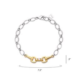 Montana Silversmiths Women's AQHA Enjoy the Ride Round Gold/Silver Bracelet One Size Fits Most