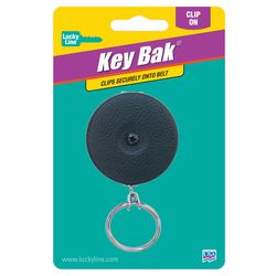 Lucky Line Key Bak Chrome/Metal Black Split Key Reel
