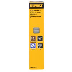 DeWalt 3/4 in. L X 18 Ga. Straight Strip Coated Brad Nails 1 pk