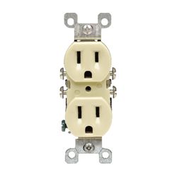 Leviton 15 amps 125 V Duplex Ivory Outlet 5-15R 1 pk
