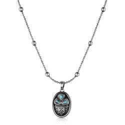 Montana Silversmiths Women's Boot Stitch Turquoise Necklace