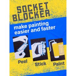 Socket Blocker 1.875 in. W X 4 in. L Clear High Strength Mask and Peel 6 pk