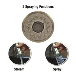 Ace For Delta and Moen Chrome Smart Pull Down Sprayer Head
