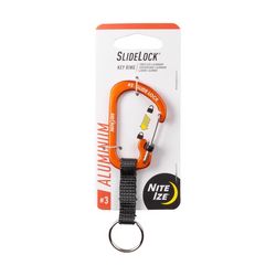 Nite Ize SlideLock Aluminum Orange Locking Carabiner Key Ring