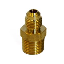 ATC 1/4 in. Flare X 1/4 in. D Male Brass Adapter