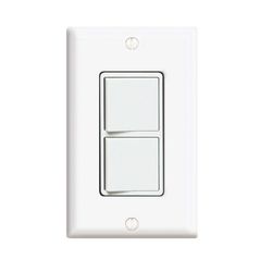 Leviton Decora 15 amps Single Pole Rocker Grounding Switch White 1 pk