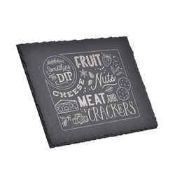P Graham Dunn 12 in. L X 10 in. W X 0.25 in. Slate Crackers Dips Meat Nuts Cheese Fruit Cheese Board