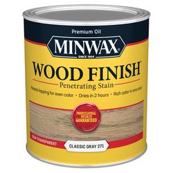 Minwax Wood Finish Semi-Transparent Classic Gray Oil-Based Penetrating Wood Stain 1 qt