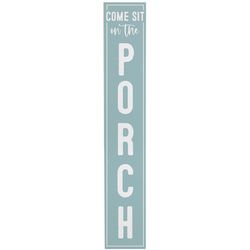 Sincere Surrounding Blue/White Wood/MDF 0.5 in. H X 46.5 in. L X 8 in. W Porch Sign