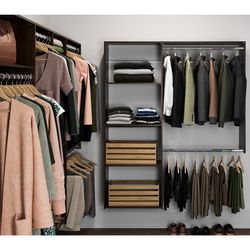Easy Track 24 in. W X 14 in. D Truffle Wood Shelf
