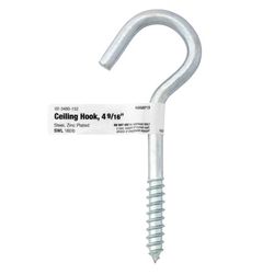Hampton Small Steel 4.5625 in. L Ceiling Hook 160 lb 1 pk