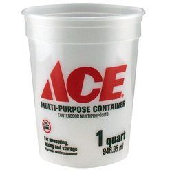 Ace Clear 1 qt Polyethylene Multi-Mix Container