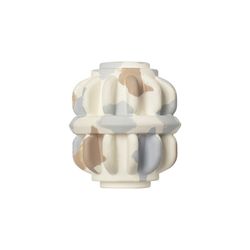 Pet Shop by Fringe Studio Petshop For Dog Brown/White Rubber Geo Metric Dog Toy 1 pk