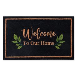 First Concept Home 18 in. W X 30 in. L Multi-Color Coir Door Mat