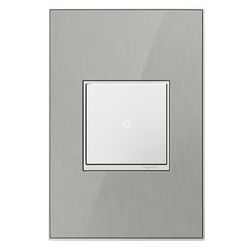 Legrand Adorne Metallic 1 gang Thermoplastic Nylon Decorator Wall Plate 1 pk