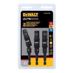 DEWALT ELITE SERIES Multi Size in. X 2-9/16 in. L Black Oxide Nut Driver Set 3 pc