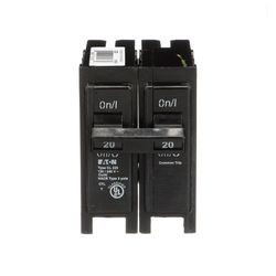 Eaton 20 amps Plug In 2-Pole Circuit Breaker
