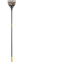 True Temper 65.19 in. 11 Tine Poly Shrub Rake Steel Handle