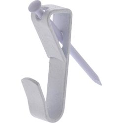 HILLMAN Steel-Plated White Conventional Picture Hanger 100 lb 2 pk