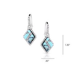 Montana Silversmiths Women's High Noon Cobblestone Silver/Turquoise Earrings