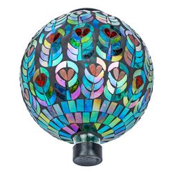Alpine Assorted Glass 13.38 in. H Solar Gazing Ball