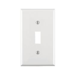 Leviton White 1 gang Thermoplastic Nylon Toggle Wall Plate 1 pk