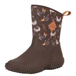 The Original Muck Boot Company Muckster II Mid Chicken Print Waterproof Boots 9 US Brown 1 pair Wate