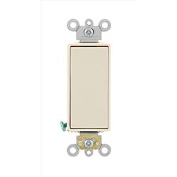 Leviton Decora 20 amps Single Pole Rocker AC Quiet Switch Light Almond 1 pk