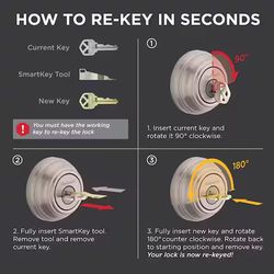 Kwikset Metal Smart Key Re-Key Kit 1 pk