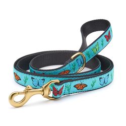 Up Country Blue Butterfly Effect Nylon Dog Leash